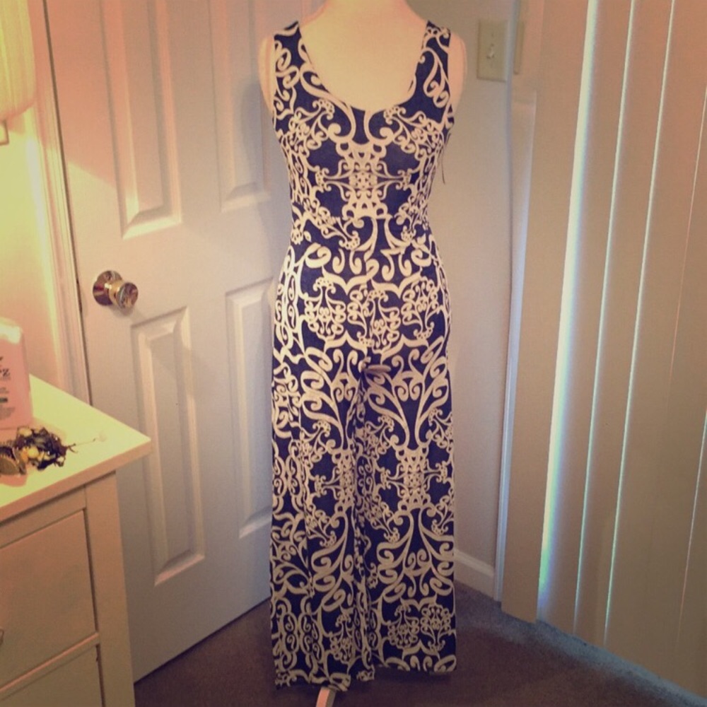Italian jumpsuit Blue and White